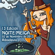 Cartel para el concurso NOITE MEIGA Ein Projekt aus dem Bereich Grafikdesign und Traditionelle Illustration von Laure ilustraciones - 16.02.2014