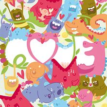 LOVE. Un progetto di Character design, Illustrazione tradizionale e Tipografia di Julia Salinas - 13.02.2014