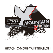 Logo Hitachi X-MOUNTAIN DUATLON-TRIATLON. Un progetto di Br, ing, Br e identit di Jose Balaguer Aledon - 21.01.2014
