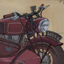 Los Ruices, sidecar.. Un progetto di Cinema, video e TV, Scenografia e Illustrazione tradizionale di Arly Jones - 23.02.2014