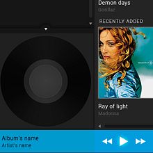 Google Music Player. Concept Design. Design, Graphic Design, Interactive Design, and UX / UI project by Oscar Armando Carballido Perdomo - 02.23.2014