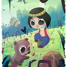 El bosque de Tallac. Een project van Animatie, Film, video en televisie, Ontwerp van personages, Redactioneel ontwerp y Traditionele illustratie van David Pavón Benítez - 28.02.2014