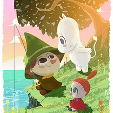 Los Moomin. Een project van Animatie, Film, video en televisie, Ontwerp van personages, Redactioneel ontwerp y Traditionele illustratie van David Pavón Benítez - 28.02.2014