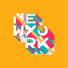 New York. Graphic Design, Traditional illustration, T, and pograph project by Pablo Alvin - 03.01.2014