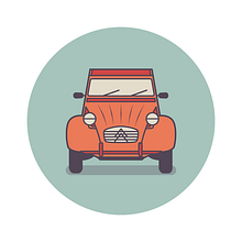 Classic utility vehicles icon design. Graphic Design, Web Design, and Traditional illustration project by Sergio Casado González - 03.02.2014