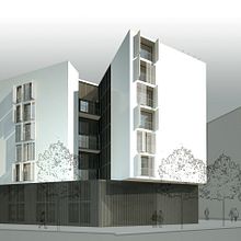 Edificio plurifamiliar. 3D, and Architecture project by Santi Fabra - 03.03.2014