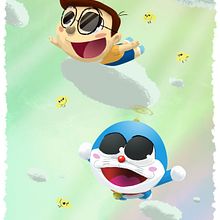 Doraemon. Een project van Animatie, Film, video en televisie, Ontwerp van personages, Redactioneel ontwerp y Traditionele illustratie van David Pavón Benítez - 03.03.2014