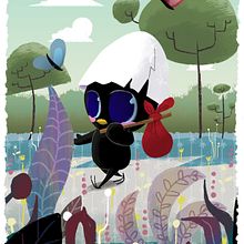 Calimero. Een project van Animatie, Film, video en televisie, Ontwerp van personages, Redactioneel ontwerp y Traditionele illustratie van David Pavón Benítez - 05.03.2014