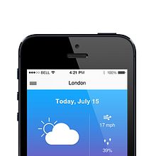 Weather App for iPhone. Graphic Design, and UX / UI project by Ulyana Kravets - 03.07.2014