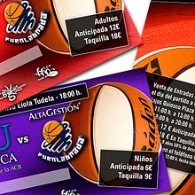Entradas y Cartel para partido de Baloncesto. Design, and Graphic Design project by Rafael Cachos Calvo - 09.19.2008