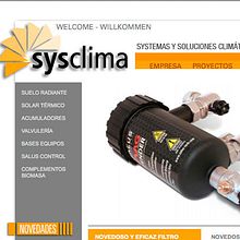 Web sysclima.com. Web Development, Design, Graphic Design, and Web Design project by Rafael Cachos Calvo - 09.13.2011