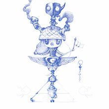 Robots. Traditional illustration project by Óscar Lloréns - 03.10.2014
