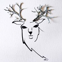 Cuernos de ciervo. Traditional illustration project by Elvira Rojas - 03.12.2014