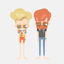 Amigos del Primavera Sound. Br, ing, Identit, and Traditional illustration project by Laura Carreira Vidal - 03.12.2014