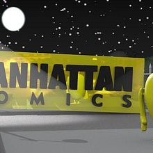 Cortinilla publicitaria Manhattan Comics.. Een project van 3D, Animatie y Multimedia van Josevi Blender - 13.03.2014