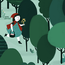 Caperucita Roja. Traditional illustration project by ana seixas - 03.17.2014