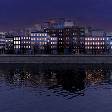 City Lights - 3D MAX VRAY. 3D, Art Direction, and Game Design project by Lorena Puerto Rojo - 03.17.2014