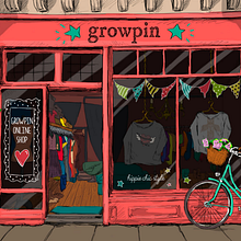 Growpin (ilustraciones). Web Design, and Traditional illustration project by yolanda_88 - 03.18.2014
