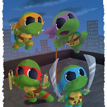 Las tortugas ninja. Een project van Animatie, Film, video en televisie, Ontwerp van personages, Redactioneel ontwerp y Traditionele illustratie van David Pavón Benítez - 20.03.2014
