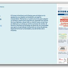 IE school of architecture and design. Un proyecto de UX / UI de Horaci Polanco Noe - 31.05.2013