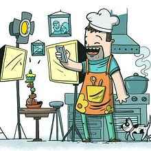 El día del padre tecnológico. Samsung. Un progetto di Illustrazione tradizionale di Óscar Lloréns - 25.03.2014