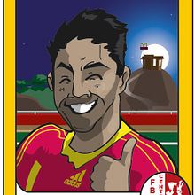 Caricaturas: "cromos de futbol". Traditional illustration project by Sergio Rodríguez Rodríguez - 03.26.2014