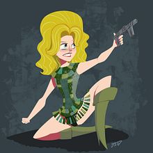 Barbarella. Een project van Animatie, Film, video en televisie, Ontwerp van personages y Traditionele illustratie van David Pavón Benítez - 25.03.2014