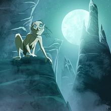 Gollum. Een project van Animatie, Film, video en televisie, Ontwerp van personages, Redactioneel ontwerp y Traditionele illustratie van David Pavón Benítez - 27.03.2014