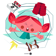 KATTY (proyecto leptógrafo). Character Design, Graphic Design, and Traditional illustration project by Jhonny Núñez - 03.28.2014
