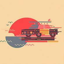 SurfCity. Traditional illustration project by David Pocull - 04.01.2014