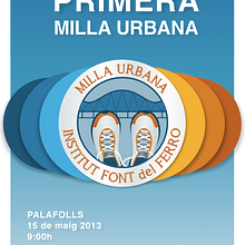 Cartell Milla Urbana de Palafolls. Design, Graphic Design, and Events project by Oriol Pla Cantons - 03.02.2013