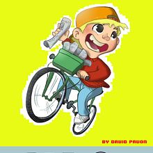 Paperboy. Een project van Animatie, Ontwerp van personages, Redactioneel ontwerp y Traditionele illustratie van David Pavón Benítez - 02.04.2014