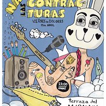 Cartel: Concierto las contracturas. Un progetto di Illustrazione tradizionale di Antonio illescas - 03.04.2014
