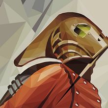 Geometric Rocketeer.. Projekt z dziedziny Trad, c i jna ilustracja użytkownika Sergio Gómez - 04.04.2014