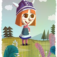 Vickie el vikingo. Een project van Animatie, Film, video en televisie, Ontwerp van personages, Redactioneel ontwerp y Traditionele illustratie van David Pavón Benítez - 05.04.2014