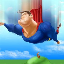 superman . Ilustrație tradițională de alvaro martin bazan - 04.07.2014