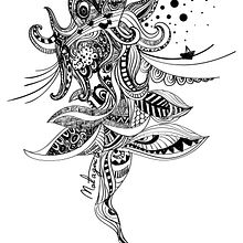 ILUSTRACIÓN PULPO. Un proyecto de Bellas Artes, Diseño, Diseño de vestuario, Diseño gráfico e Ilustración tradicional de Beatriz Segovia Martín - 07.04.2014