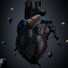 OIL HEART 3D ART. Un progetto di 3D, Belle arti, Direzione artistica, Design, Graphic design, Motion graphics, Multimedia, Postproduzione fotografica e Pubblicità di Maceda Design - 08.04.2014