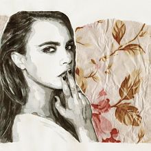 You threw me away today (Portrait of Cara Delevingne) Ein Projekt aus dem Bereich Bildende Künste und Informatik von Mentiradeloro Esther Cuesta - 08.04.2014