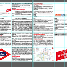 Folleto Metro de Madrid - Reglamento de Viajeros del Ferrocarril Metropolitano de Madrid. Br, ing e Identidade, Design editorial, e Design gráfico projeto de Adriana Fdez Alderete - 09.04.2014