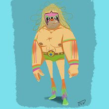 Ultimate Warrior. Een project van Animatie, Film, video en televisie, Ontwerp van personages, Redactioneel ontwerp y Traditionele illustratie van David Pavón Benítez - 09.04.2014
