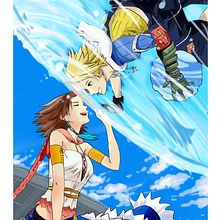 Tidus y Yuna. Traditional illustration project by Antonio Ben San - 04.10.2014