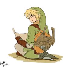 Link and Midna. Traditional illustration project by Antonio Ben San - 04.10.2014