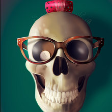 Calavera. Traditional illustration, and Painting project by Sofía Ordóñez - 03.31.2014