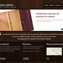 Web de la empresa Carpintería Lezana. Un proyecto de Diseño Web de Montse Martinez - 15.04.2014