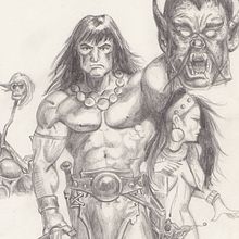 Redibujo de Conan. Un proyecto de Ilustración tradicional de Núria Rifà Bonells - 20.04.2013