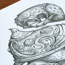 Bocetos de set de Armadura Abyss . Un proyecto de Diseño de Marcos Neila Muro - 21.04.2014