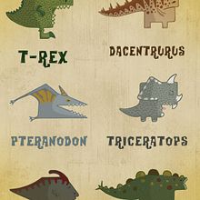 SQUARE DINOSAURS. Een project van Traditionele illustratie van Marisa Ossorio - 29.04.2014