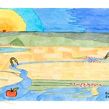El riu que vam aprendre a estimar. Fine Arts, Traditional illustration, and Painting project by Pitu Pitarch - 04.29.2014