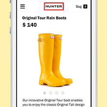 Hunter. Versión móvil de la web. Un proyecto de Diseño, Diseño gráfico, Diseño Web y UX / UI de Ulyana Kravets - 30.04.2014